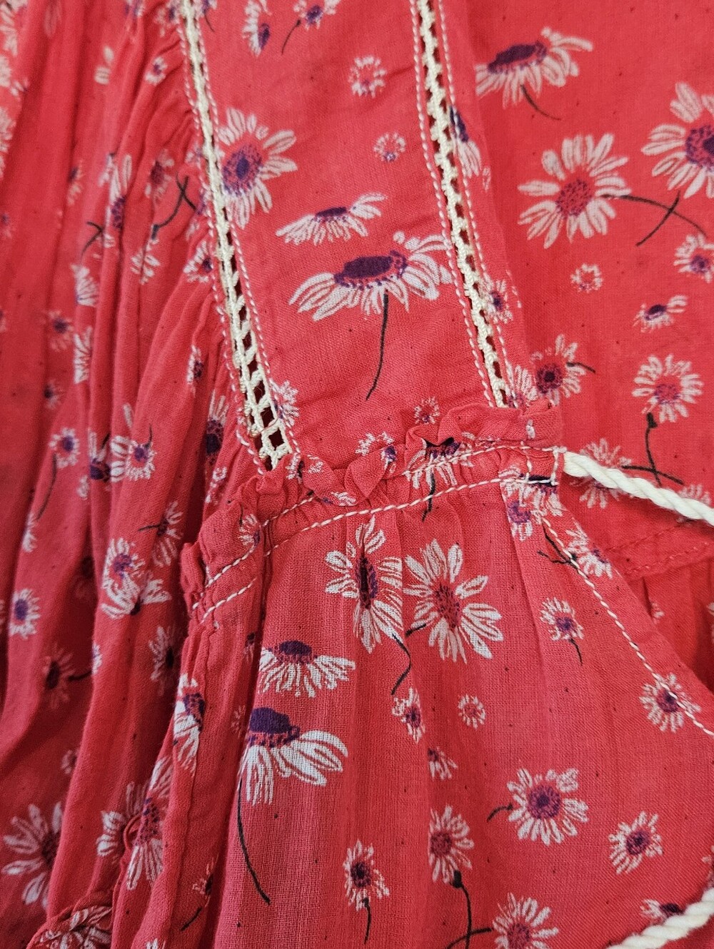 Free People Never A Dull Moment Peasant Blouse OS - Picture 5 of 9